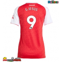 Camisa de Futebol Arsenal Gabriel Jesus #9 Equipamento Principal Mulheres 2025-26 Manga Curta